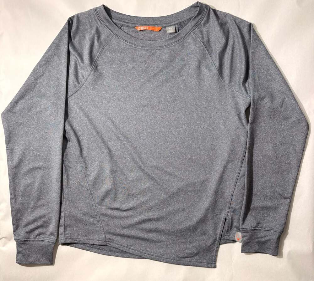 CBUK by‎ Cutter & Buck Women's Performance Long Sleeve Crew Neck Pullover Gray